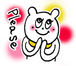 White bear happy sticker sticker #3094931