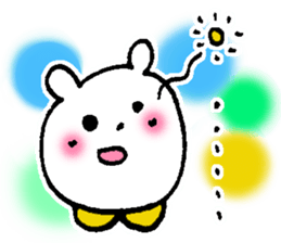 White bear happy sticker sticker #3094934
