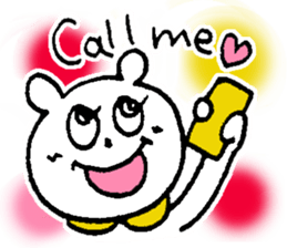 White bear happy sticker sticker #3094935