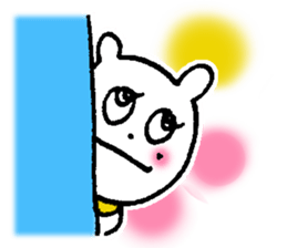 White bear happy sticker sticker #3094936