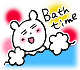 White bear happy sticker sticker #3094937