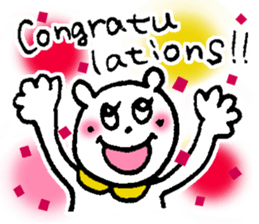 White bear happy sticker sticker #3094938