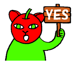 Fruit-cat sticker #3095020