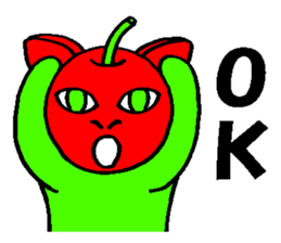 Fruit-cat sticker #3095022