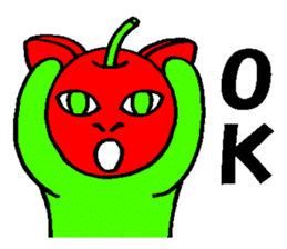 Fruit-cat sticker #3095022