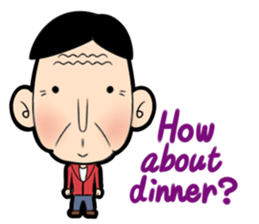 Interesting character flock English.ver sticker #3095222