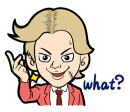 Interesting character flock English.ver sticker #3095238