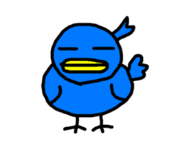 BlueBird with a Yellow beak sticker #3097419