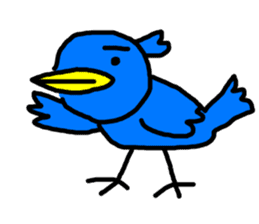 BlueBird with a Yellow beak sticker #3097420