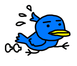BlueBird with a Yellow beak sticker #3097421
