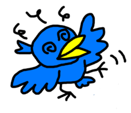BlueBird with a Yellow beak sticker #3097422