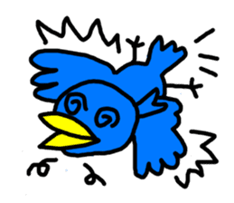 BlueBird with a Yellow beak sticker #3097424