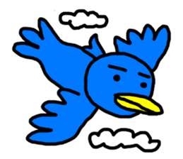 BlueBird with a Yellow beak sticker #3097425