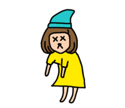 Wavy Bob Girl sticker #3097904