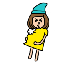 Wavy Bob Girl sticker #3097919