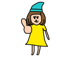 Wavy Bob Girl sticker #3097925