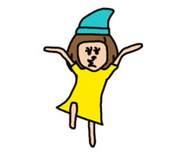 Wavy Bob Girl sticker #3097930