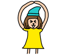 Wavy Bob Girl sticker #3097931