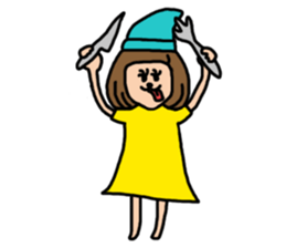 Wavy Bob Girl sticker #3097938