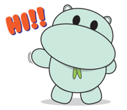 Daniel "Bebe" - The Adorable Hippo sticker #3099700
