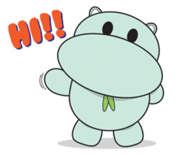 Daniel "Bebe" - The Adorable Hippo sticker #3099700