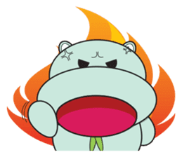 Daniel "Bebe" - The Adorable Hippo sticker #3099702