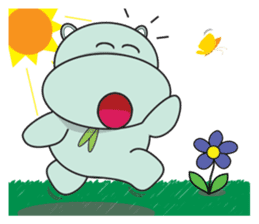 Daniel "Bebe" - The Adorable Hippo sticker #3099706