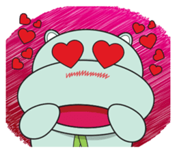 Daniel "Bebe" - The Adorable Hippo sticker #3099710