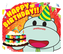 Daniel "Bebe" - The Adorable Hippo sticker #3099711