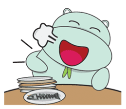 Daniel "Bebe" - The Adorable Hippo sticker #3099714