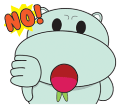 Daniel "Bebe" - The Adorable Hippo sticker #3099721