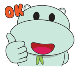 Daniel "Bebe" - The Adorable Hippo sticker #3099722