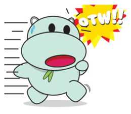 Daniel "Bebe" - The Adorable Hippo sticker #3099724