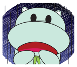 Daniel "Bebe" - The Adorable Hippo sticker #3099725