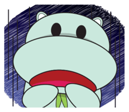 Daniel "Bebe" - The Adorable Hippo sticker #3099725
