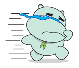 Daniel "Bebe" - The Adorable Hippo sticker #3099727