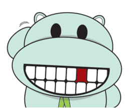 Daniel "Bebe" - The Adorable Hippo sticker #3099732