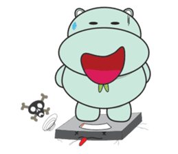 Daniel "Bebe" - The Adorable Hippo sticker #3099735