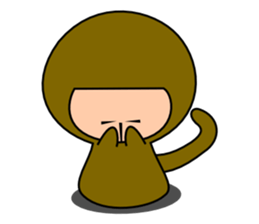 Quiet Monkey sticker #3099829