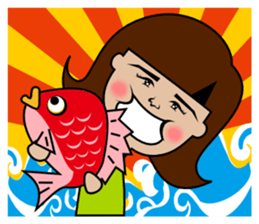 Fishing Girl Rika-chan sticker #3100539