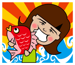 Fishing Girl Rika-chan sticker #3100539
