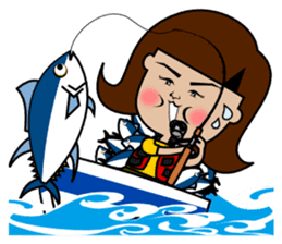 Fishing Girl Rika-chan sticker #3100540