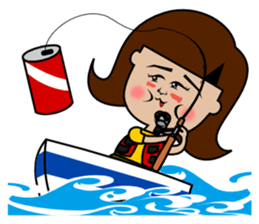 Fishing Girl Rika-chan sticker #3100541