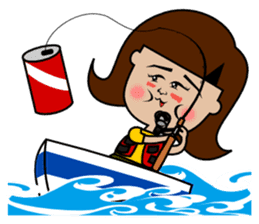 Fishing Girl Rika-chan sticker #3100541