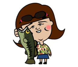 Fishing Girl Rika-chan sticker #3100542