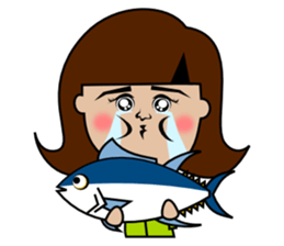Fishing Girl Rika-chan sticker #3100543