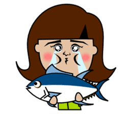 Fishing Girl Rika-chan sticker #3100543