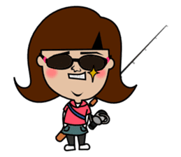 Fishing Girl Rika-chan sticker #3100544