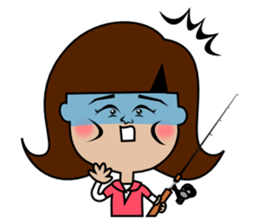 Fishing Girl Rika-chan sticker #3100545