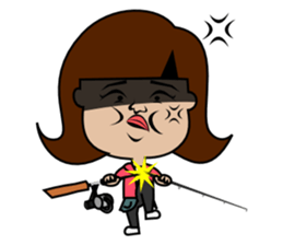 Fishing Girl Rika-chan sticker #3100546